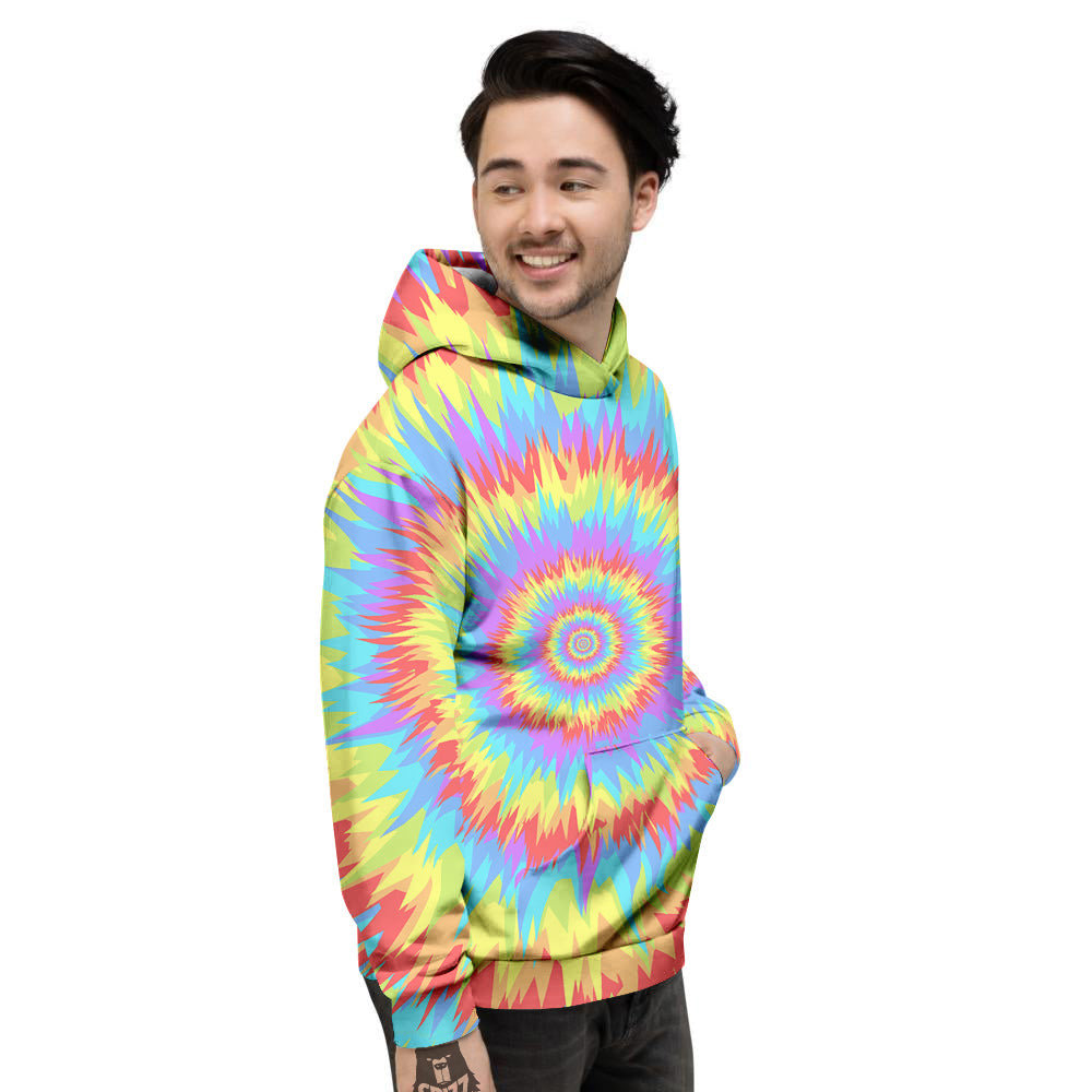 Optical Illusion Colorful Psychedelic Men's Hoodie-grizzshop