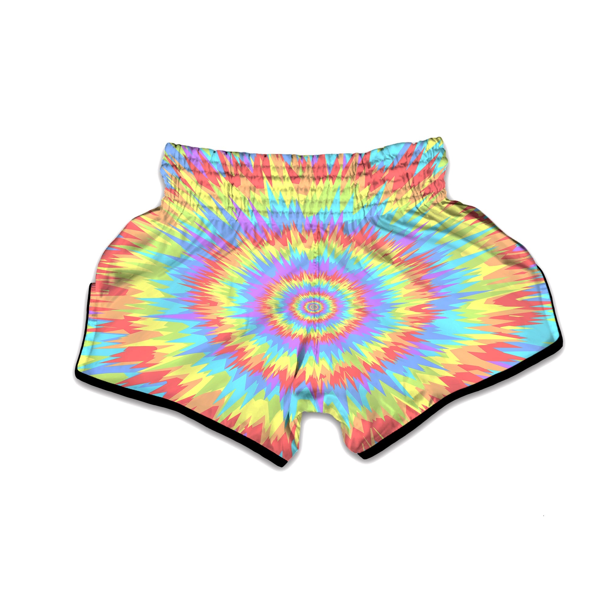 Optical Illusion Colorful Psychedelic Muay Thai Boxing Shorts-grizzshop