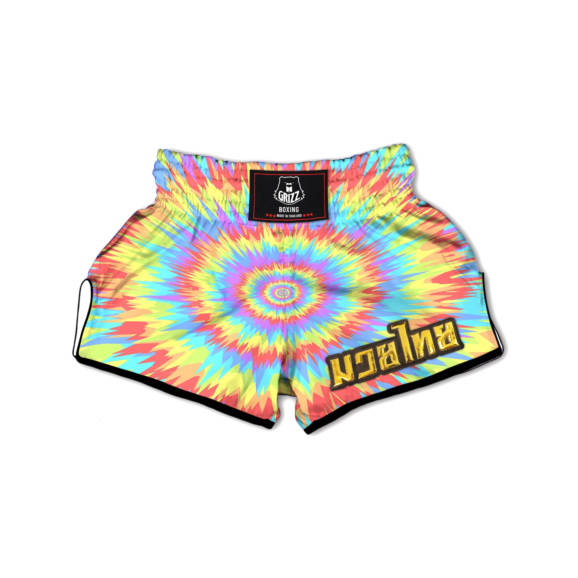 Optical Illusion Colorful Psychedelic Muay Thai Boxing Shorts-grizzshop