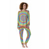 Optical Illusion Colorful Psychedelic Women's Pajamas-grizzshop