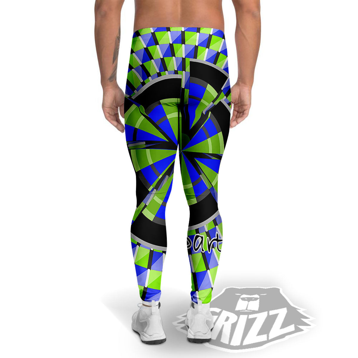 Optical Illusion Dartboard Moving Men's Leggings-grizzshop