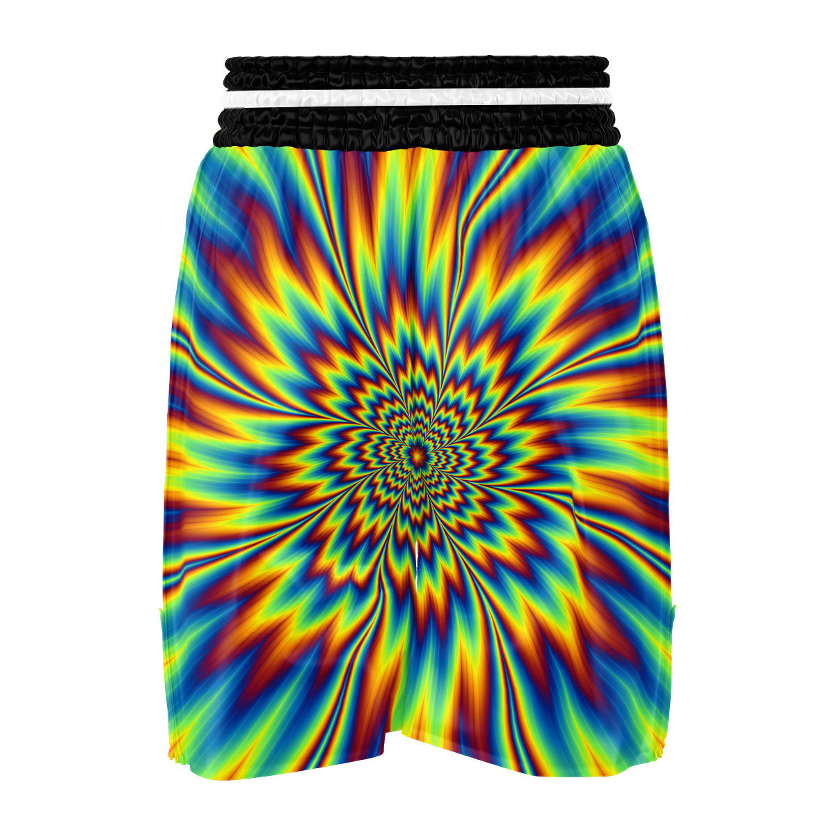 Optical Illusion Neon Psychedelic Boxing Shorts-grizzshop