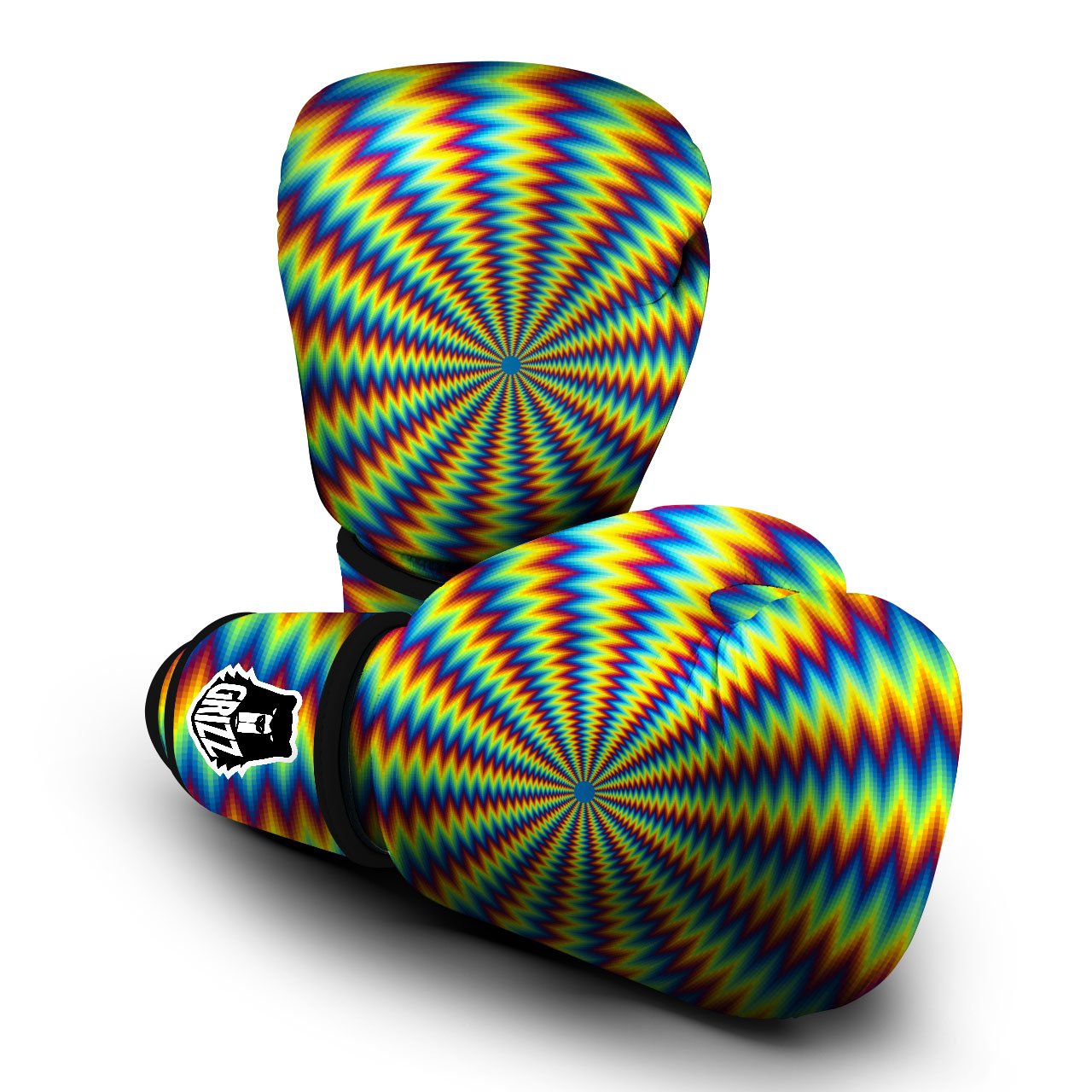 Optical Illusion Octagonal Psychedelic Boxing Gloves-grizzshop