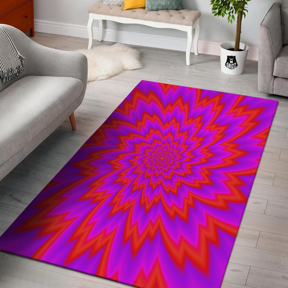 Optical Illusion Spiky Psychedelic Floor Mat-grizzshop