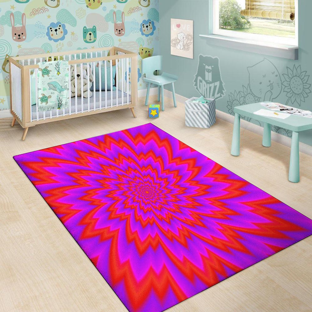 Optical Illusion Spiky Psychedelic Floor Mat-grizzshop