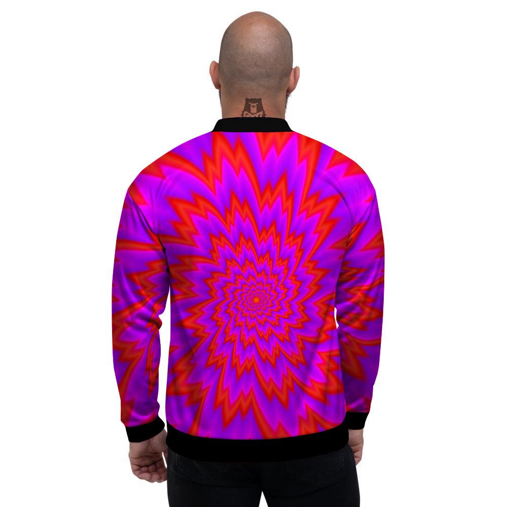 Optical Illusion Spiky Psychedelic Men's Bomber Jacket-grizzshop