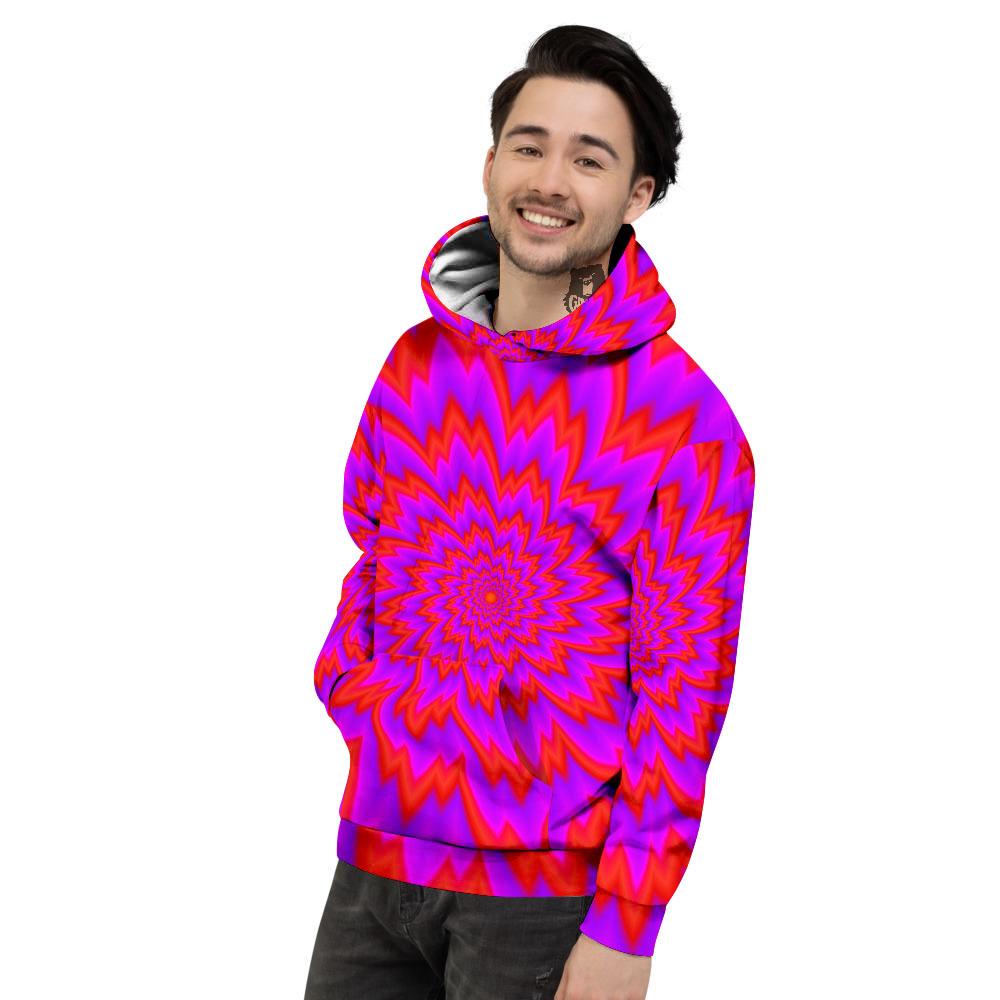 Optical Illusion Spiky Psychedelic Men's Hoodie-grizzshop