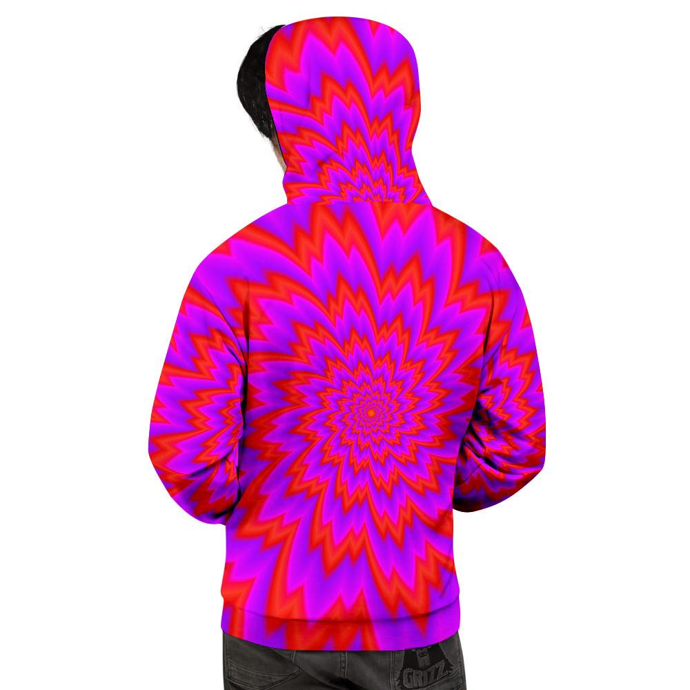 Optical Illusion Spiky Psychedelic Men's Hoodie-grizzshop