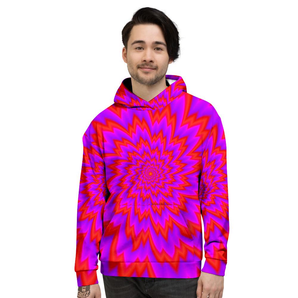 Optical Illusion Spiky Psychedelic Men's Hoodie-grizzshop