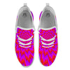 Optical Illusion Spiky Psychedelic White Athletic Shoes-grizzshop