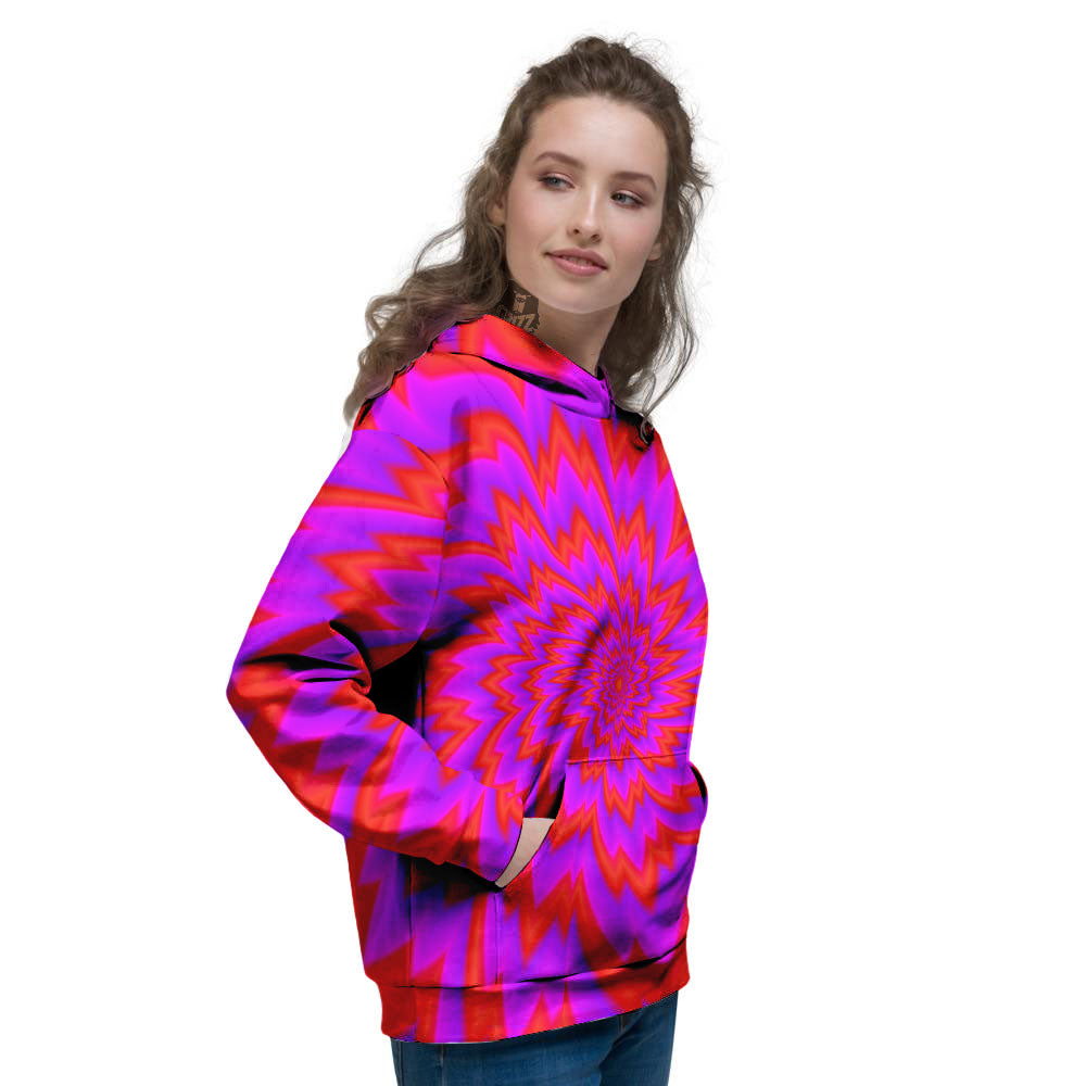 Optical Illusion Spiky Psychedelic Women's Hoodie-grizzshop