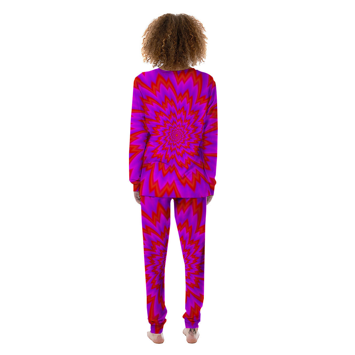 Optical Illusion Spiky Psychedelic Women's Pajamas-grizzshop