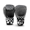 Optical Illusion White And Black Print Boxing Gloves-grizzshop