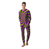 Optical Moving Illusion Abstract Twisted Men's Pajamas-grizzshop