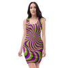 Optical illusion Abstract Bodycon Dress-grizzshop