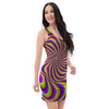 Optical illusion Abstract Bodycon Dress-grizzshop