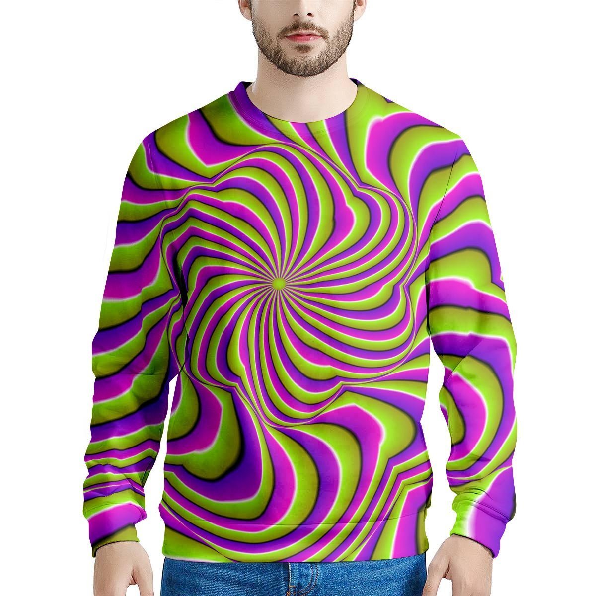 Optical illusion Abstract Men's Sweatshirt-grizzshop