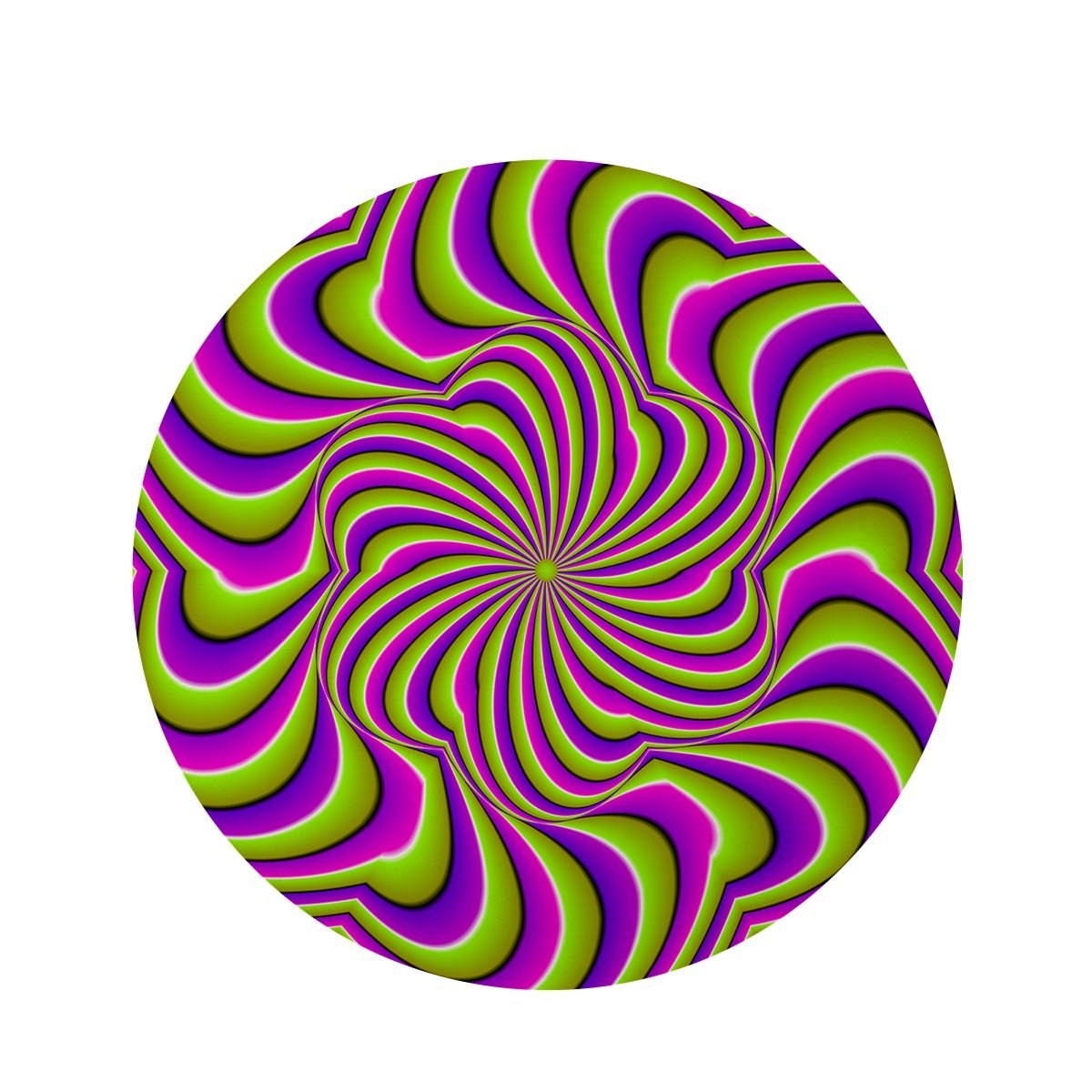 Optical illusion Abstract Round Rug-grizzshop