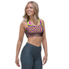 Optical illusion Abstract Sports Bra-grizzshop