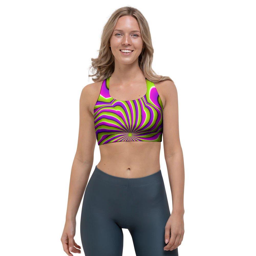 Optical illusion Abstract Sports Bra-grizzshop