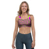 Optical illusion Abstract Sports Bra-grizzshop