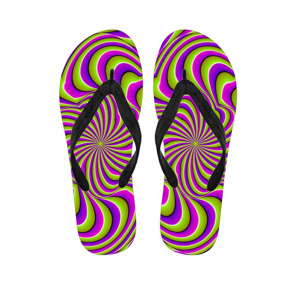 Optical illusion Abstract Women's Flip Flops-grizzshop