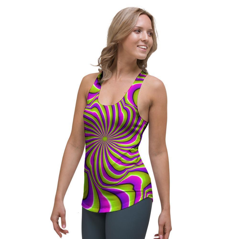 Optical illusion Abstract Women's Racerback Tank Top-grizzshop