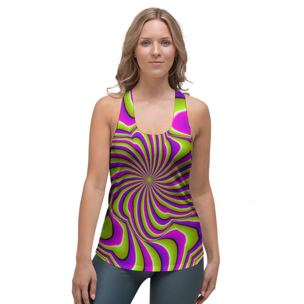 Optical illusion Abstract Women's Racerback Tank Top-grizzshop