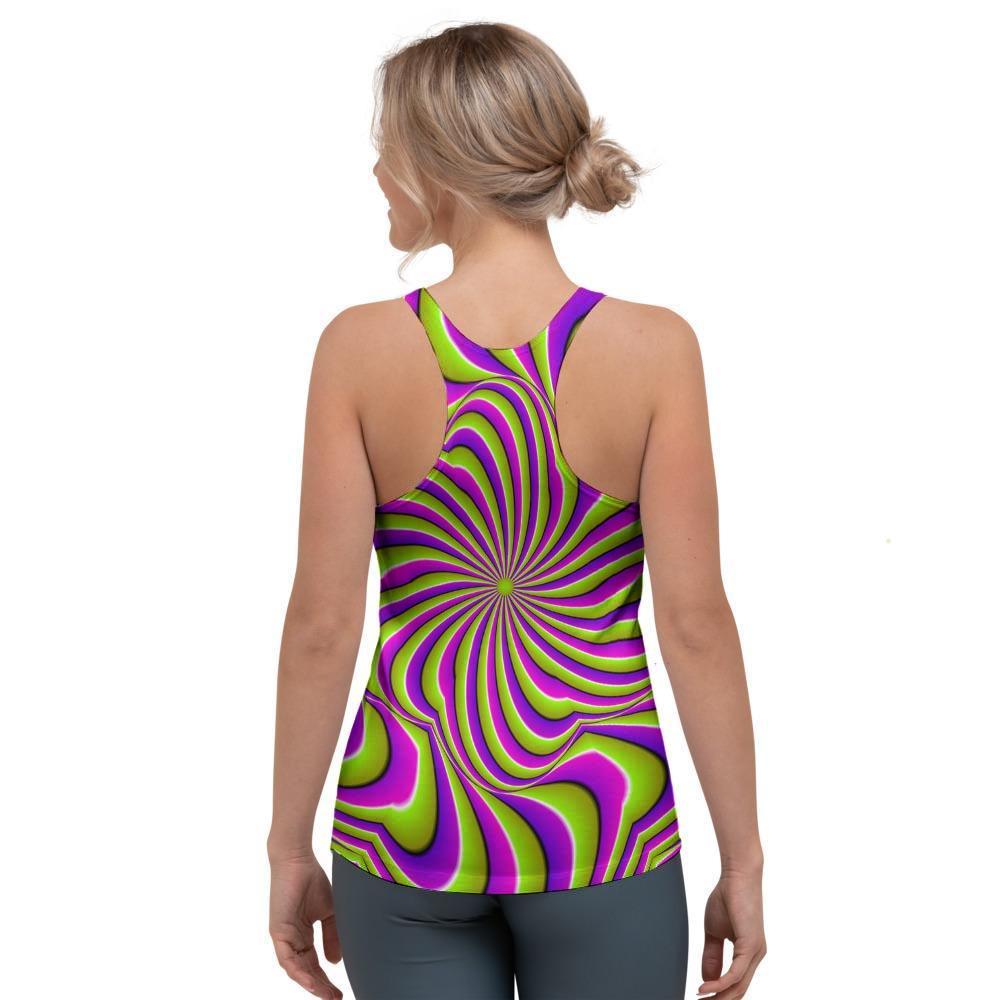 Optical illusion Abstract Women's Racerback Tank Top-grizzshop