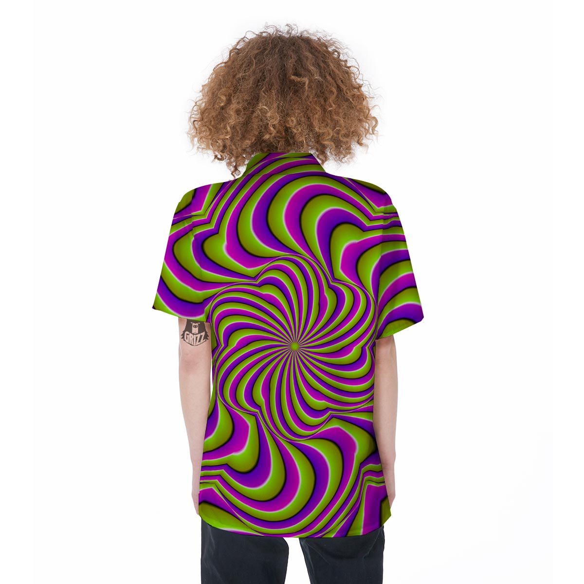 Optical illusion Abstract Women's Short Sleeve Shirts-grizzshop