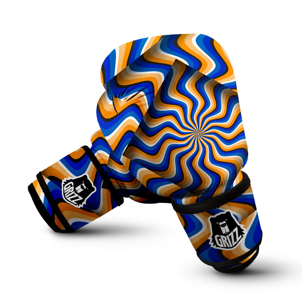 Optical illusion Hypnotic Blue Orange Boxing Gloves-grizzshop