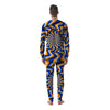 Optical illusion Hypnotic Blue Orange Men's Pajamas-grizzshop