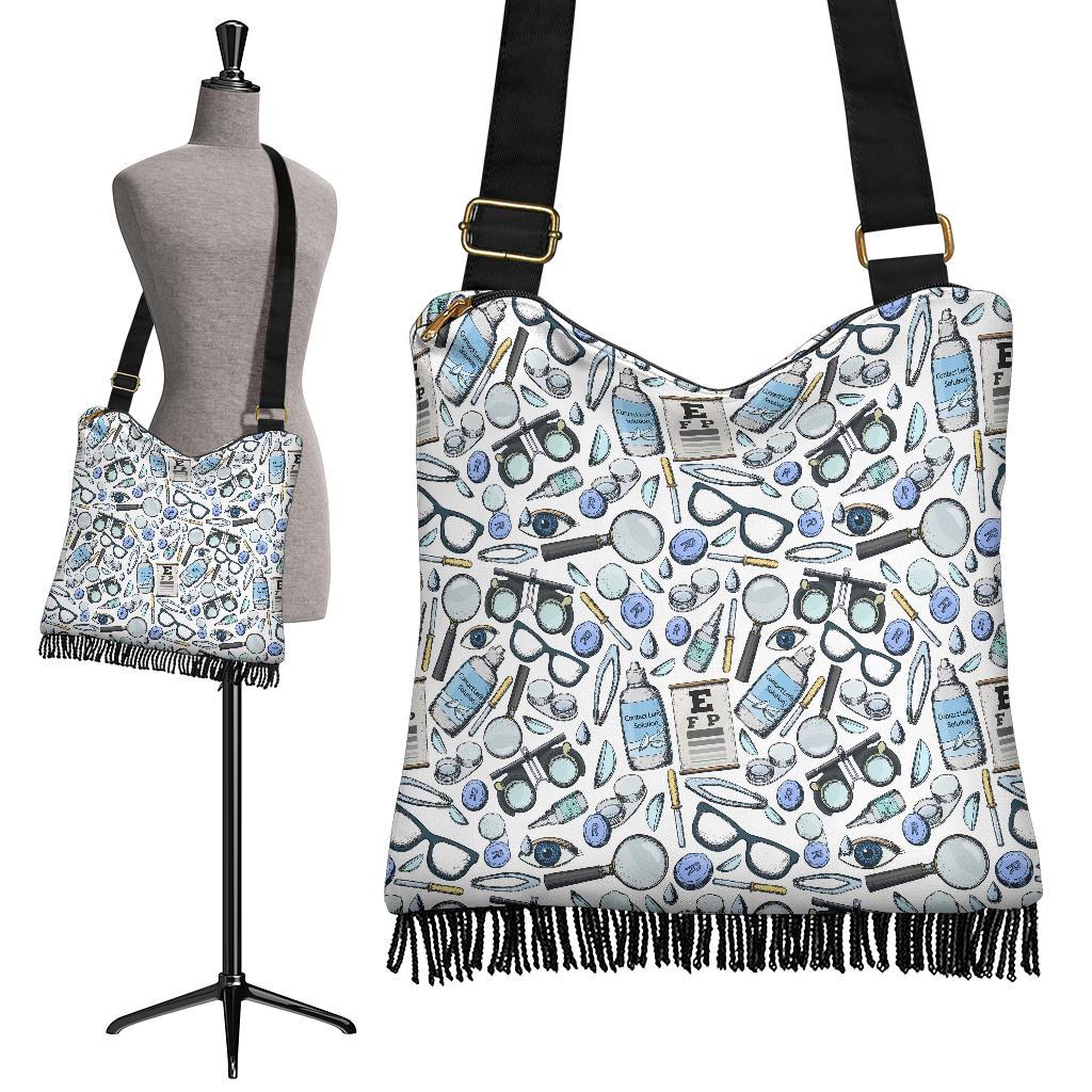 Optometry Pattern Print Crossbody Bags-grizzshop