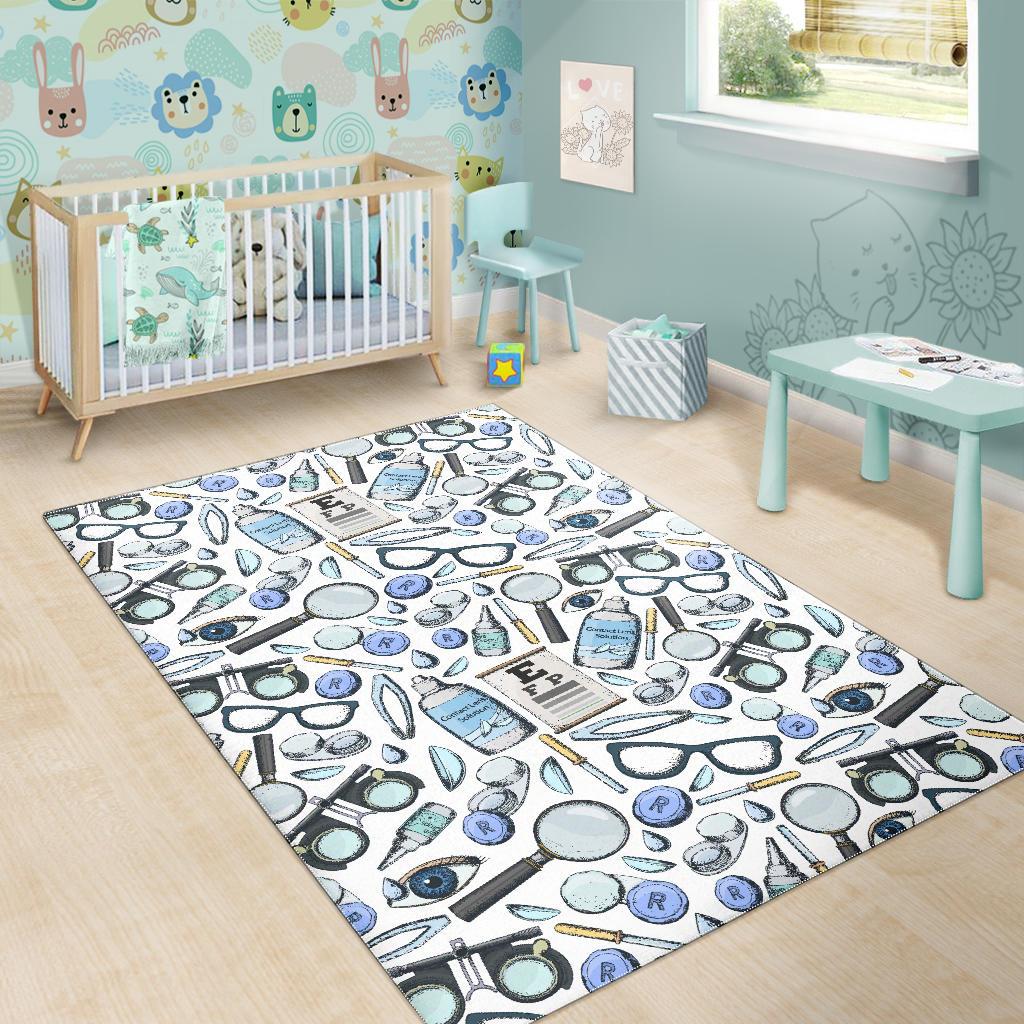 Optometry Pattern Print Floor Mat-grizzshop