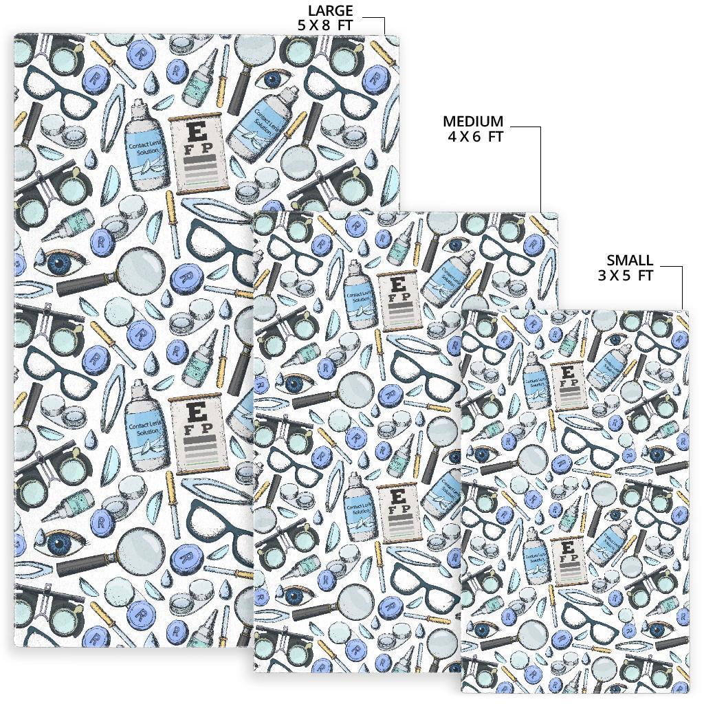 Optometry Pattern Print Floor Mat-grizzshop