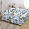 Optometry Pattern Print Loveseat Cover-grizzshop