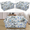 Optometry Pattern Print Loveseat Cover-grizzshop