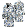 Optometry Pattern Print Men Long Robe-grizzshop