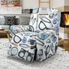 Optometry Pattern Print Recliner Cover-grizzshop