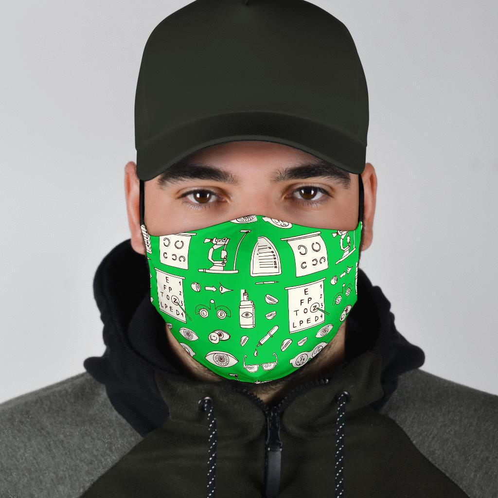 Optometry Print Pattern Face Mask-grizzshop