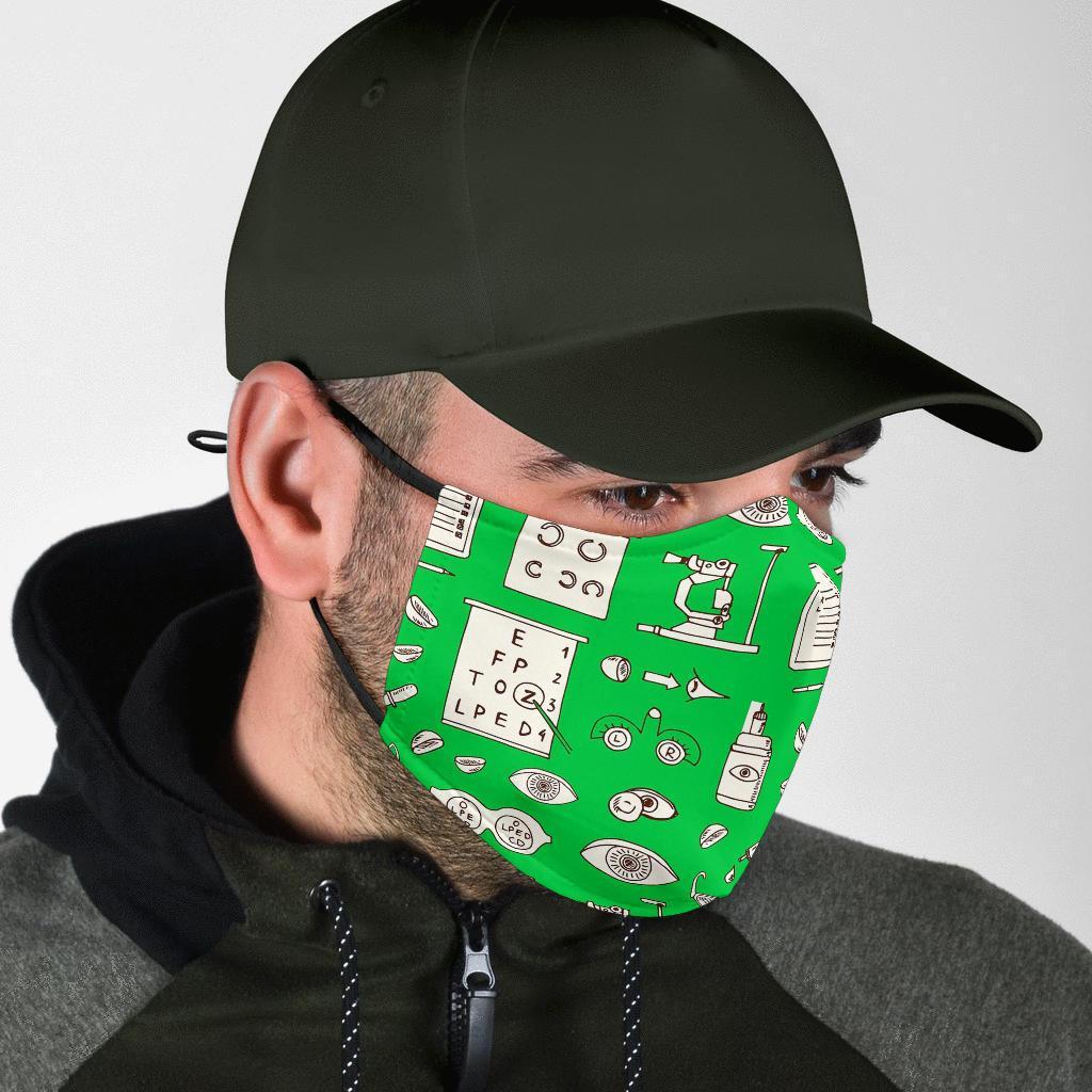 Optometry Print Pattern Face Mask-grizzshop