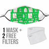 Optometry Print Pattern Face Mask-grizzshop