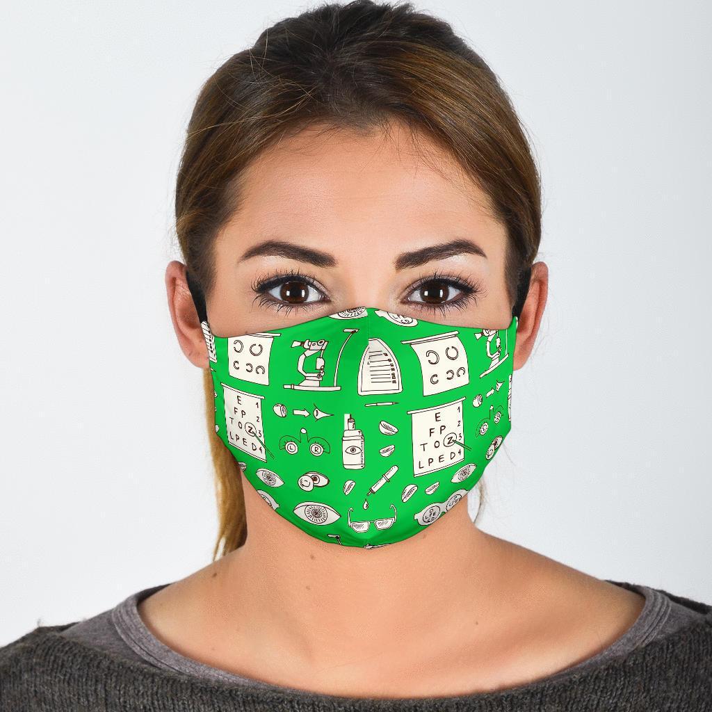 Optometry Print Pattern Face Mask-grizzshop