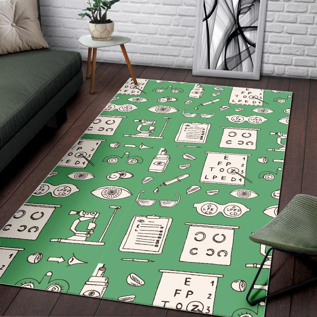 Optometry Print Pattern Floor Mat-grizzshop