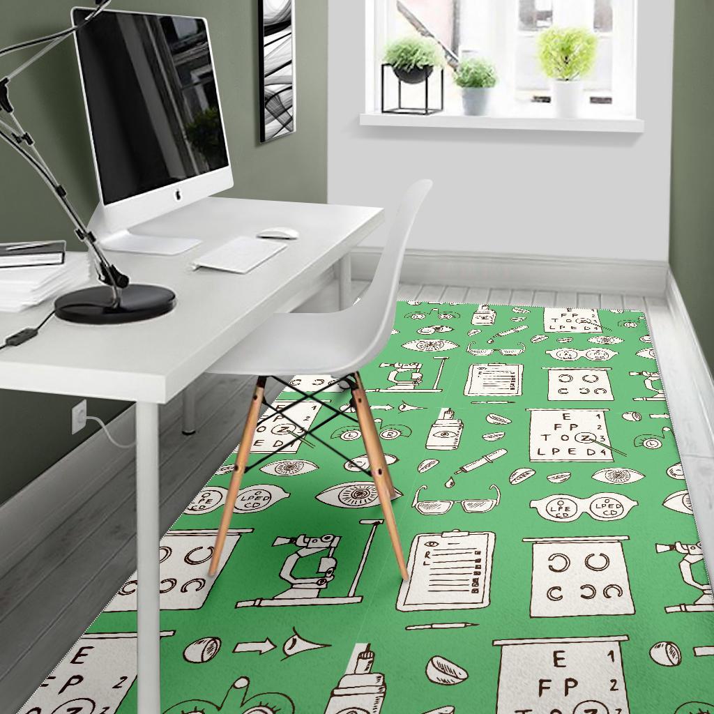 Optometry Print Pattern Floor Mat-grizzshop