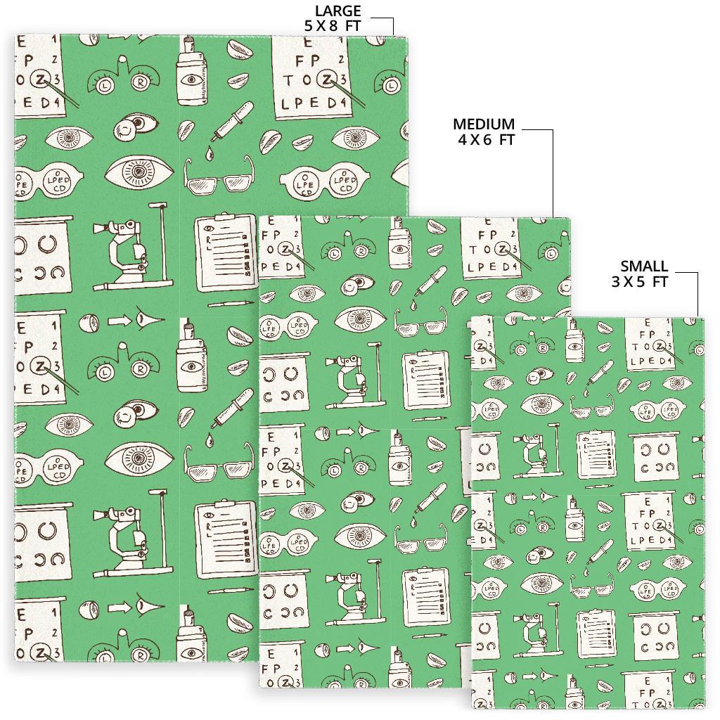 Optometry Print Pattern Floor Mat-grizzshop