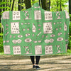 Optometry Print Pattern Hooded Blanket-grizzshop
