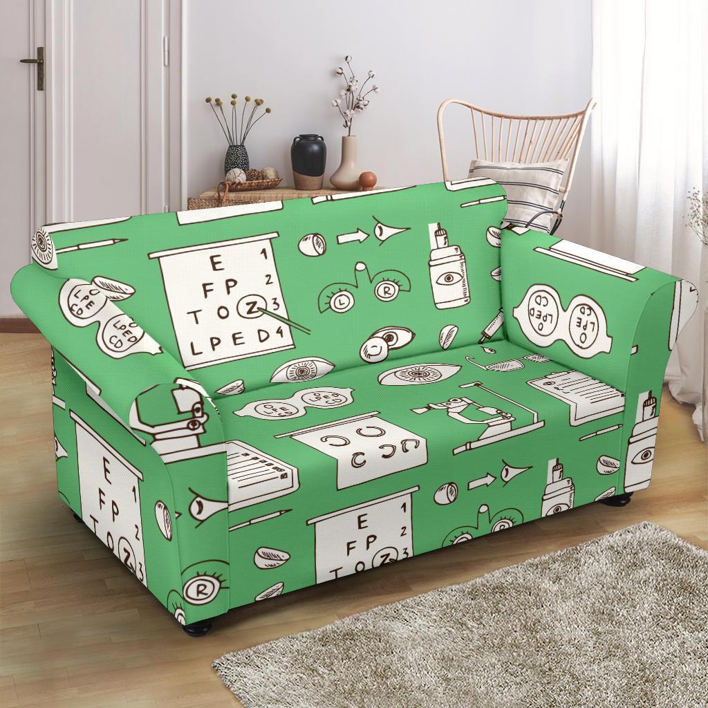 Optometry Print Pattern Loveseat Cover-grizzshop