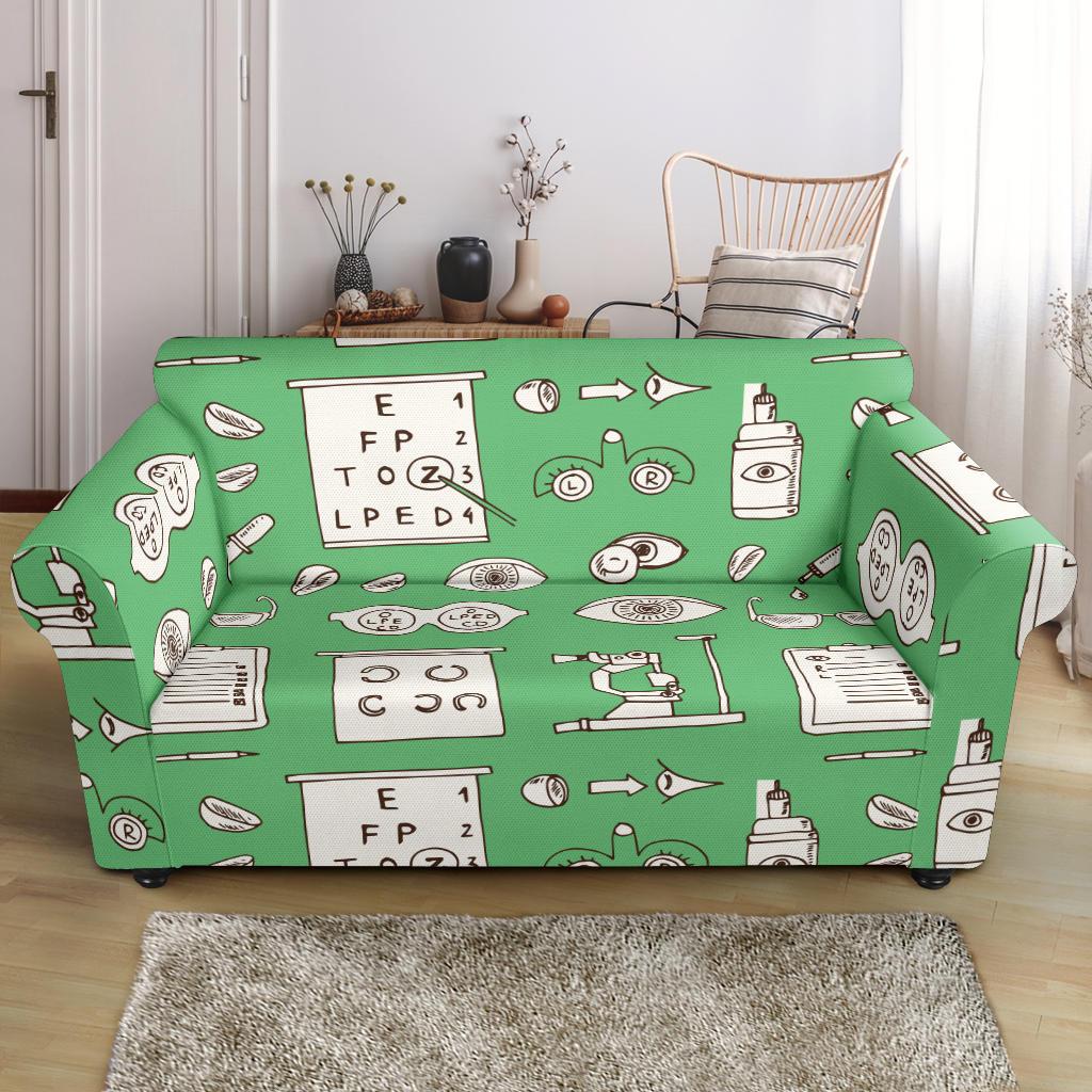 Optometry Print Pattern Loveseat Cover-grizzshop