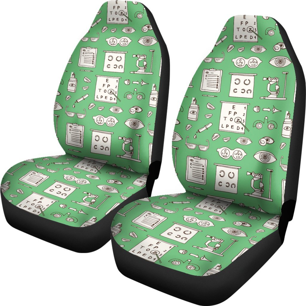 Optometry Print Pattern Universal Fit Car Seat Cover-grizzshop